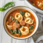 Creamy Tortellini Soup with Sausage