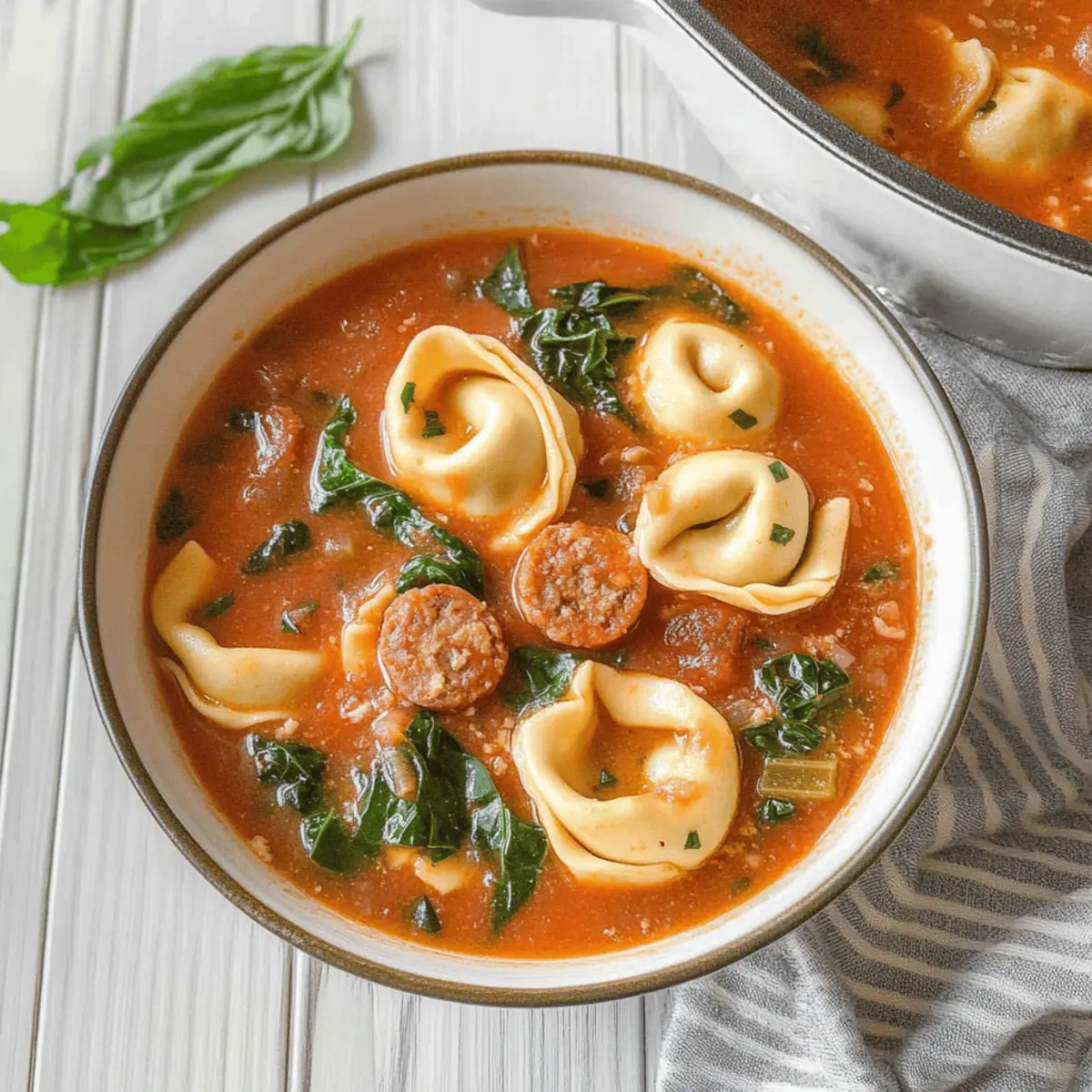 Creamy Tortellini Soup with Sausage: 30-Minute Cozy Delight