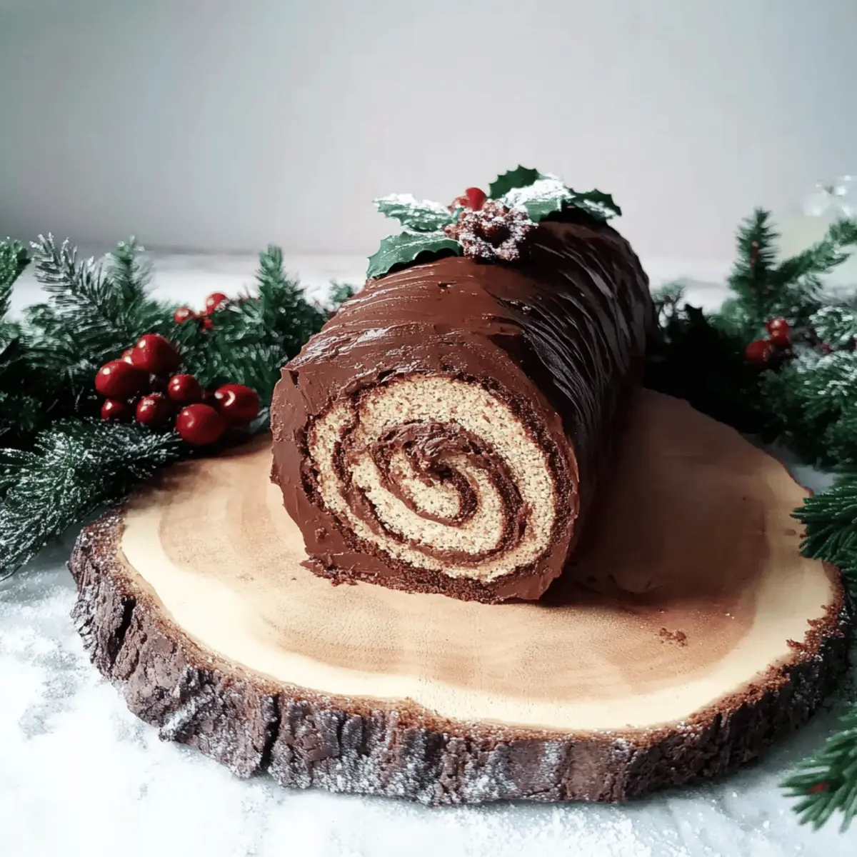 Indulge in Rich Vegan Buche de Noel for Your Holiday Table