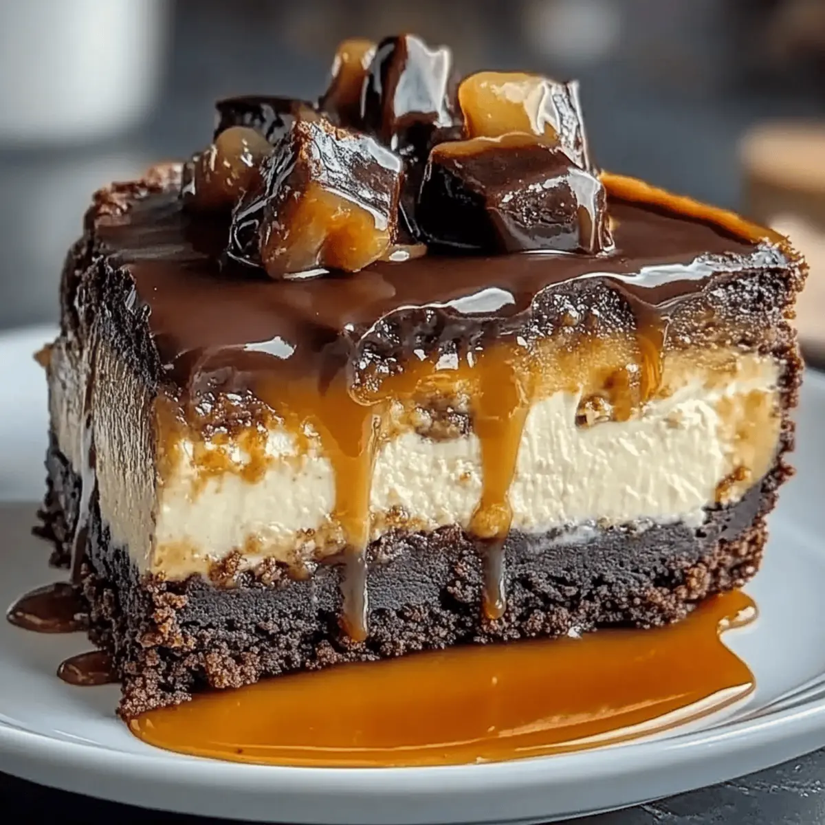 Indulgent Caramel Brownie Cheesecake to Satisfy Your Cravings