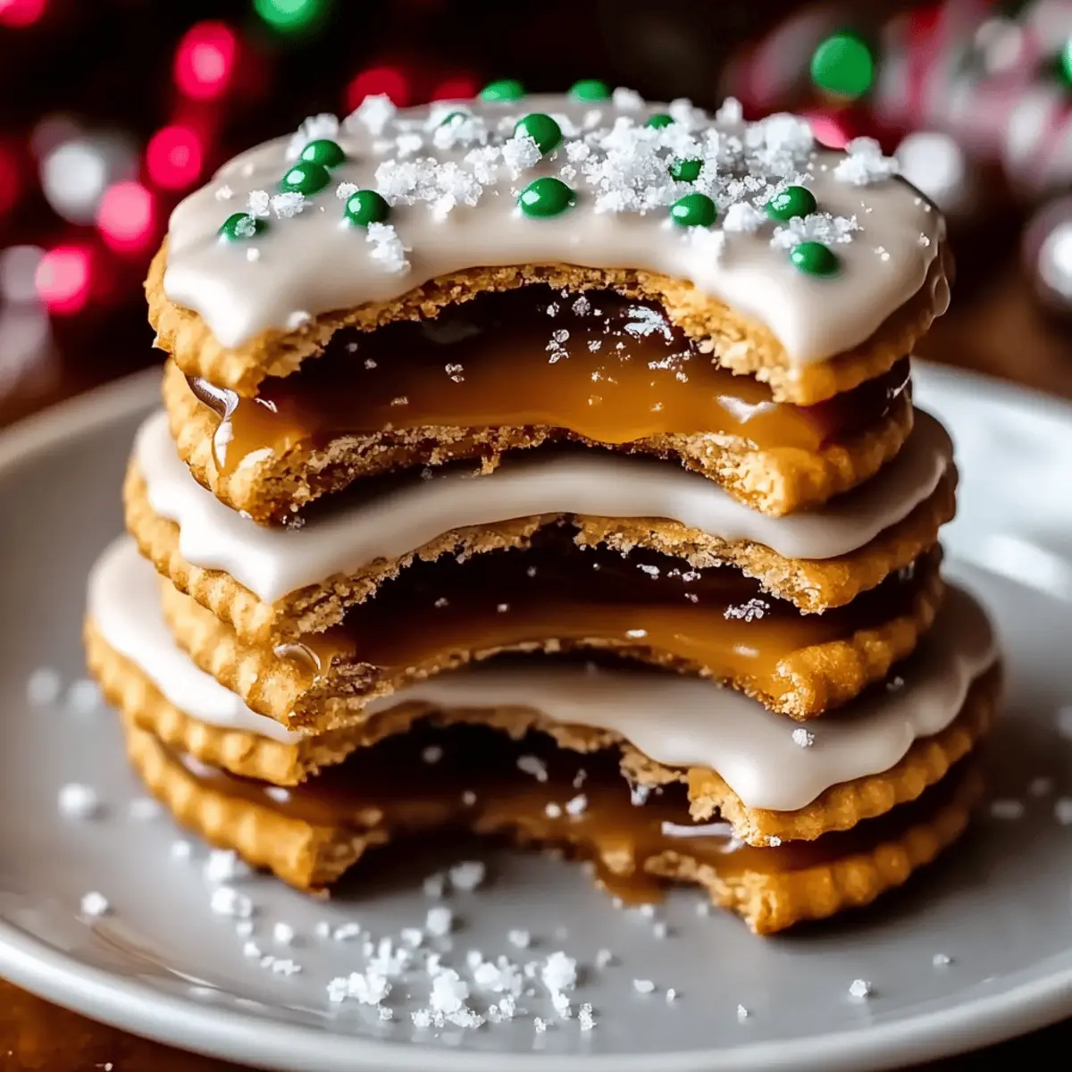 Sweet and Salty Caramel Ritz Cracker Christmas Cookies