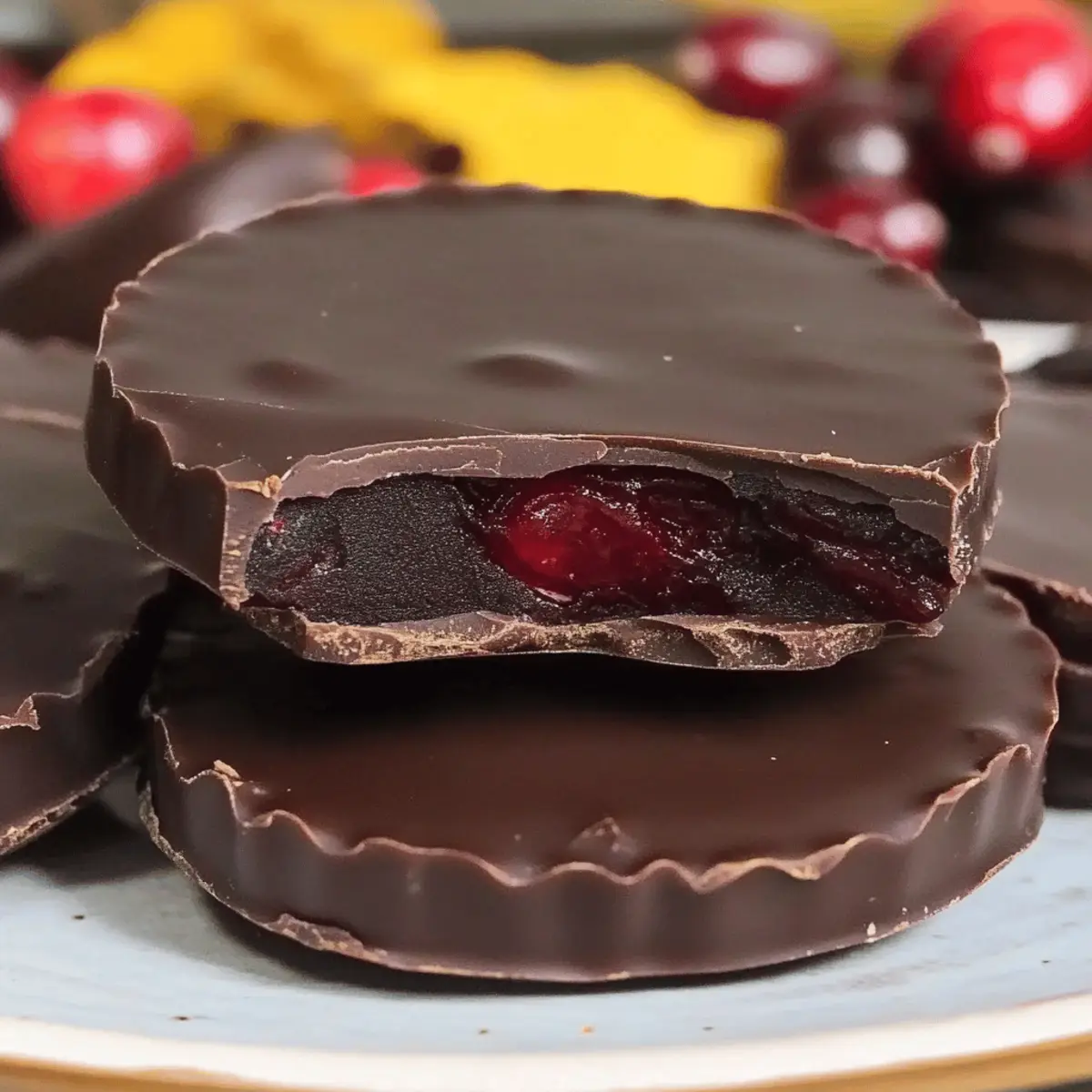 Chocolate Covered Cranberry Sauce Bites for Festive Snacking