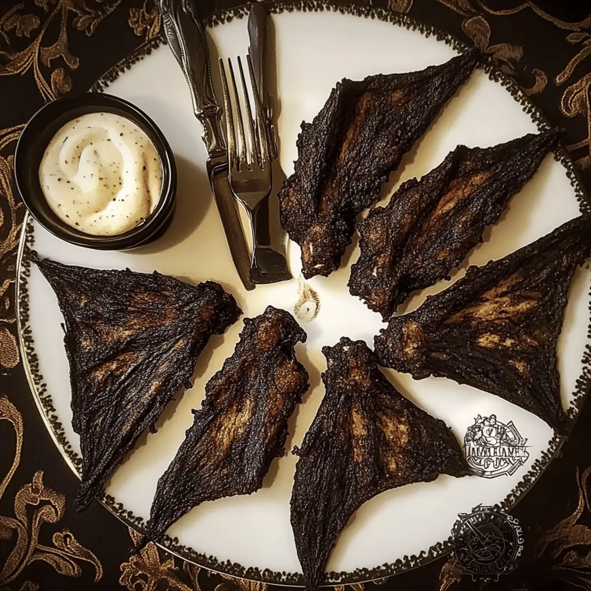 Crispy Deep Fried Savory Bat Wings for Spooky Fun Parties