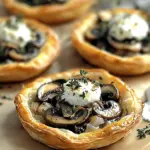 Elegant Mushroom Goat Cheese Tarts