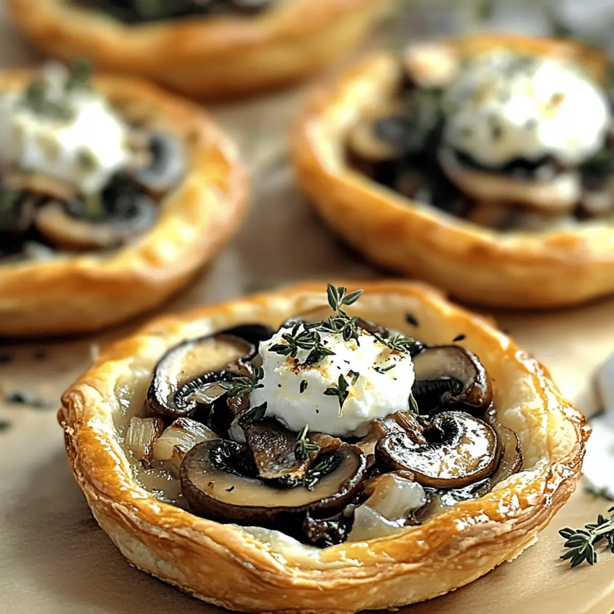 Elegant Mushroom Goat Cheese Tarts for Effortless Entertaining