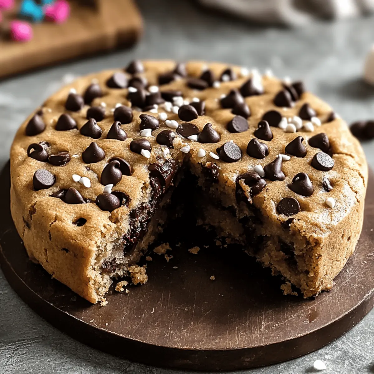 Giant Chocolate Chip Cookie Cake: Soft, Chewy Bliss Awaits