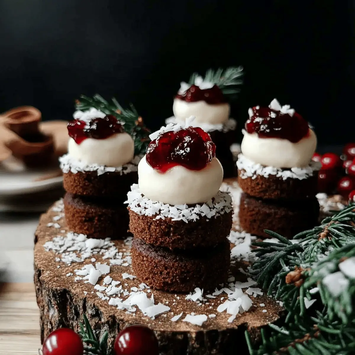 Gingerbread Christmas Mini Cakes with Creamy Frosting Delight