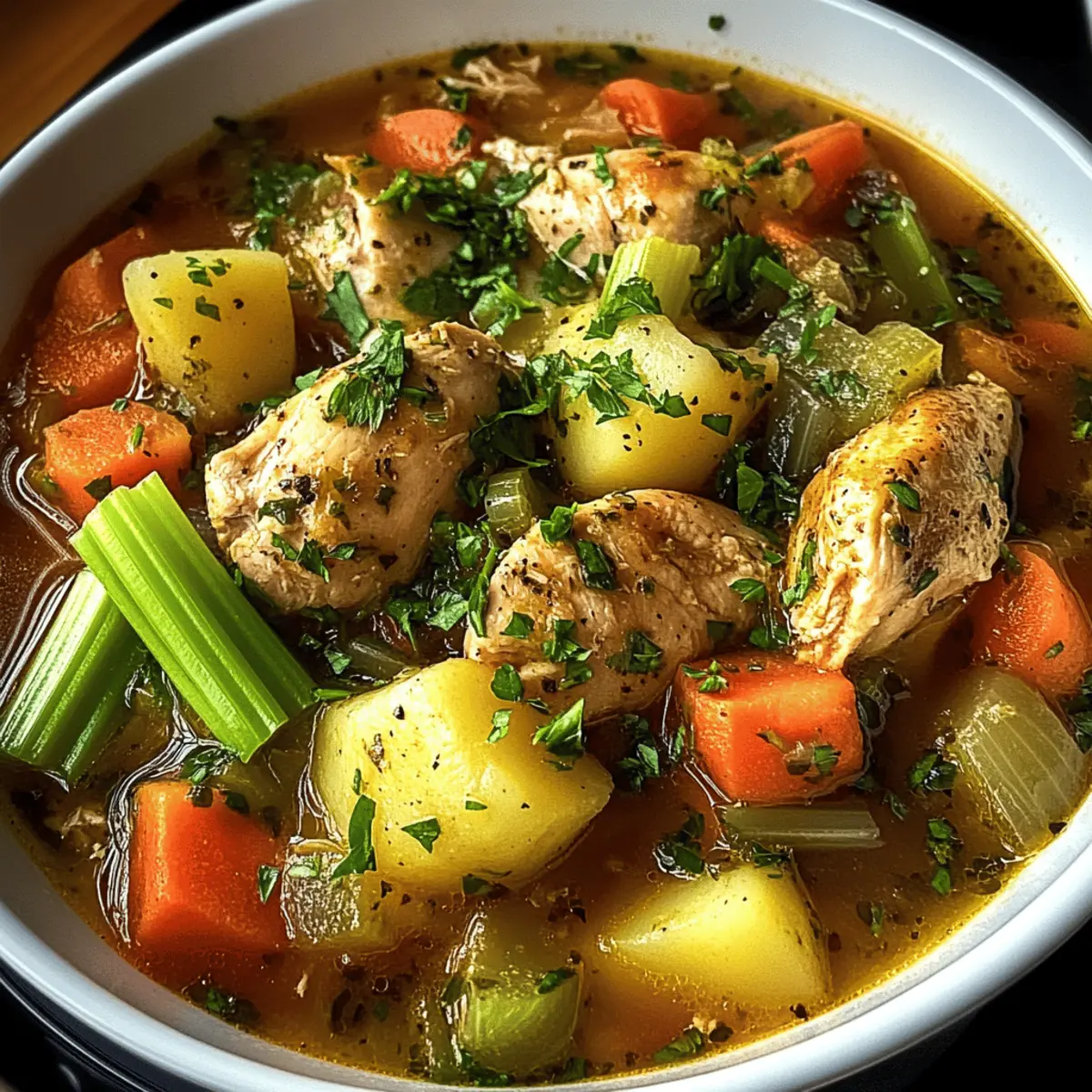 Hearty Chicken and Vegetable Stew for Cozy Family Nights