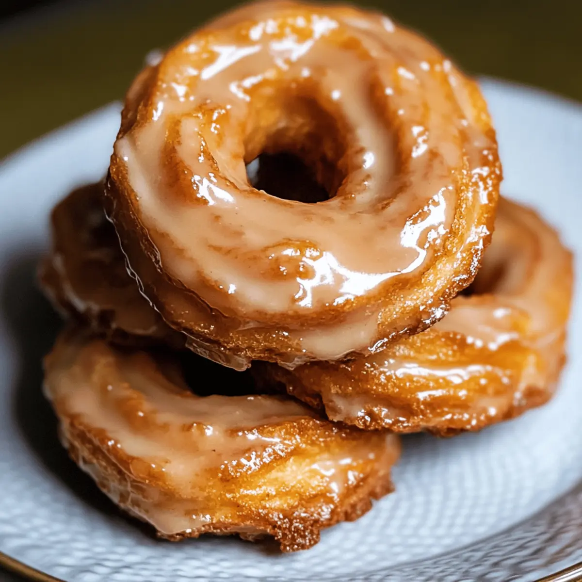 Hot Buttered Rum Glazed Crullers for Cozy Fall Indulgence