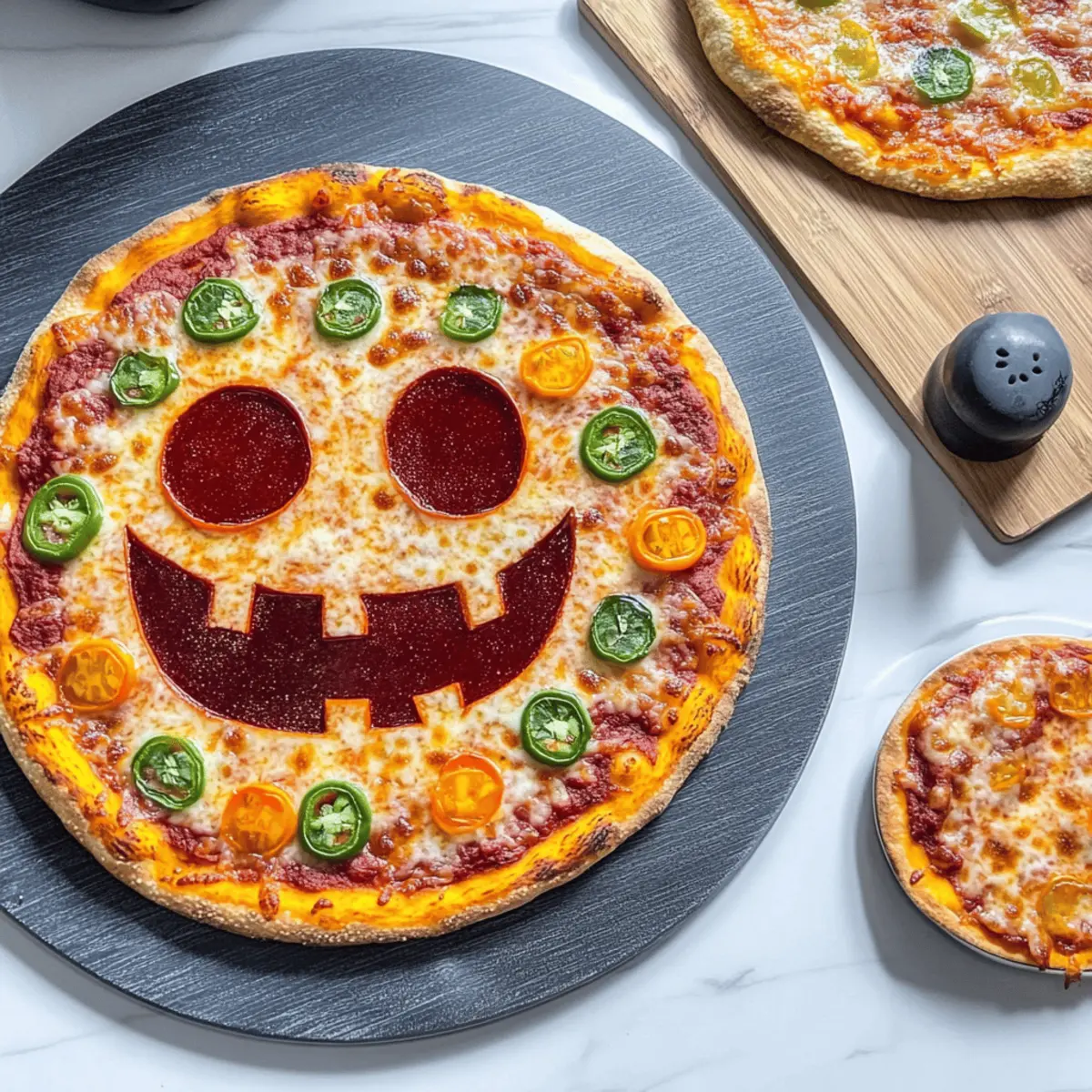 Delightful Jack-O-Lantern Halloween Pizza for Spooky Fun
