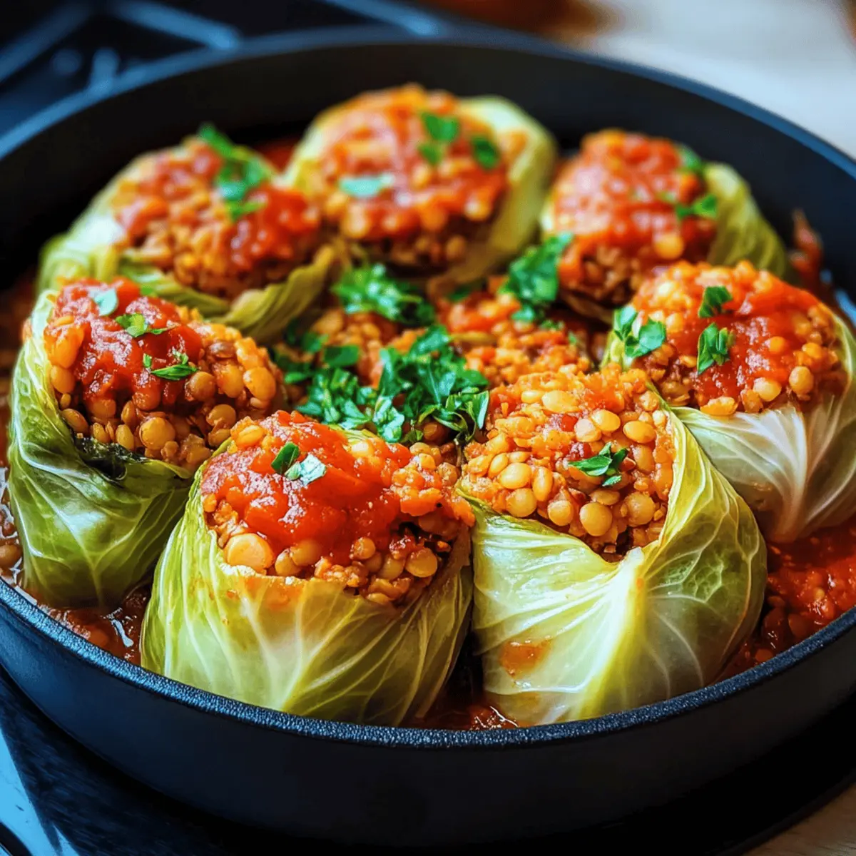 Delicious Lentil and Rice Stuffed Cabbage Rolls to Savor