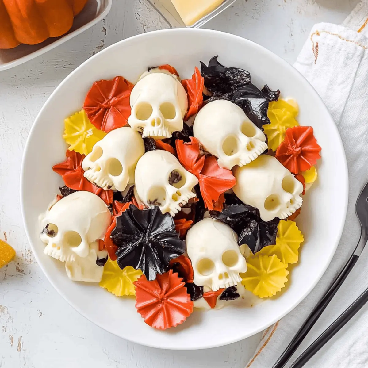 Spooktacular Mozzarella Cheese Skulls for Halloween Fun