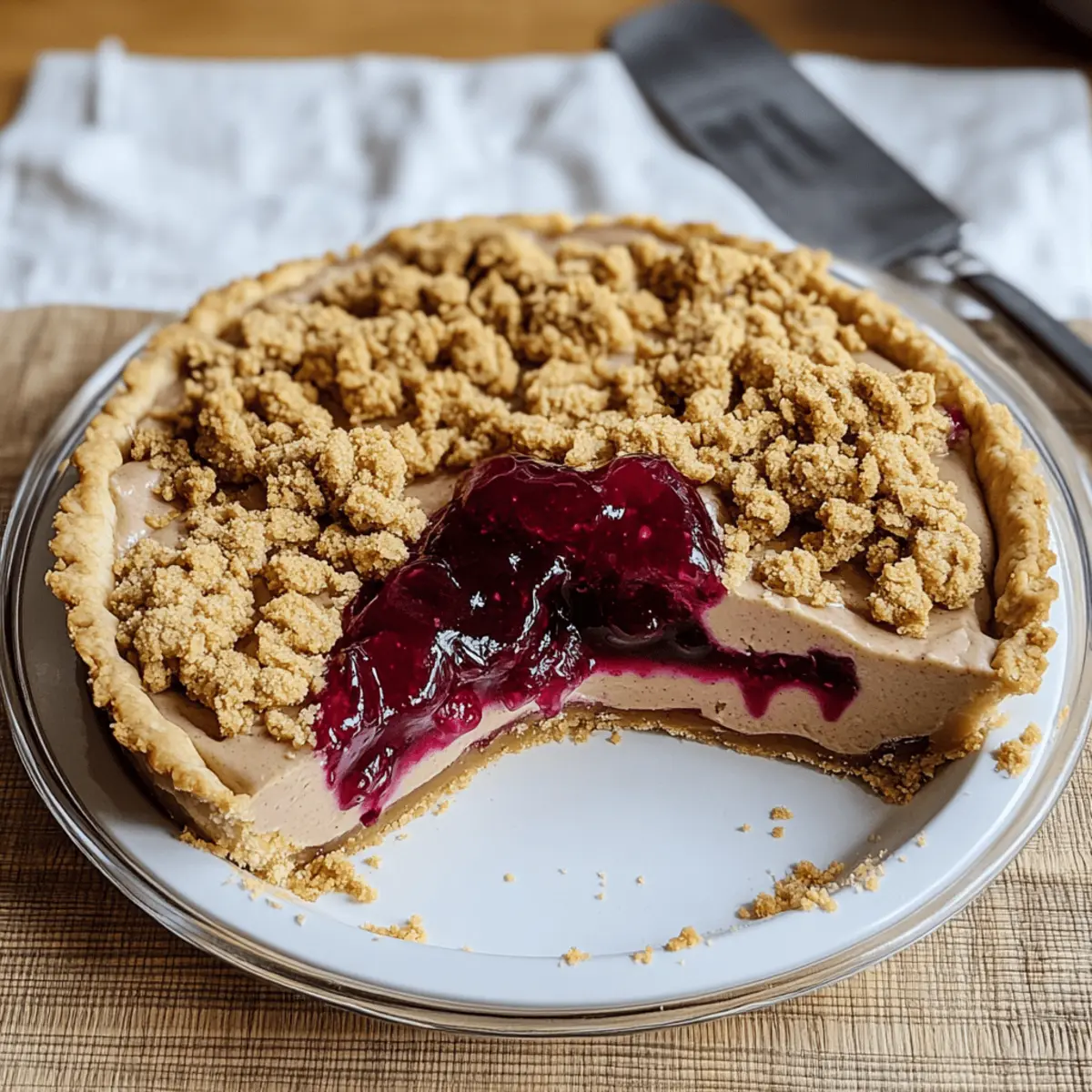 Irresistibly Creamy Peanut Butter and Jelly Pie Delight