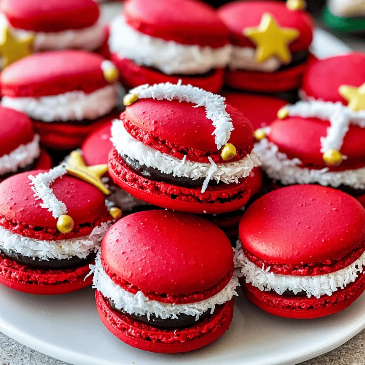 Delightful Santa Claus Macarons With Festive Buttercream Filling