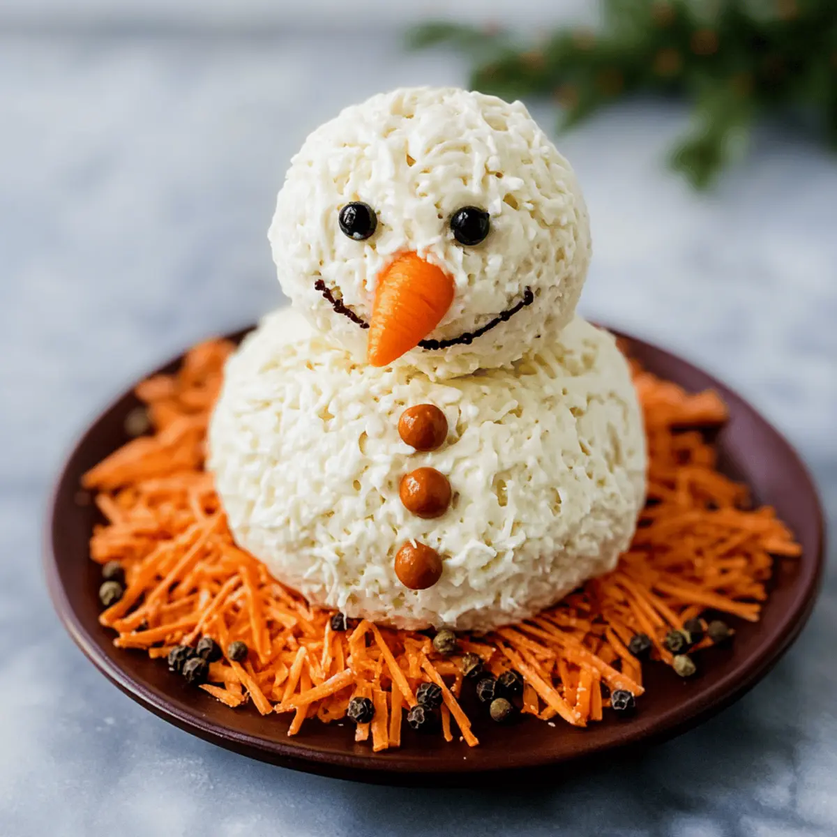 Charming Snowman Cheese Ball to Enchant Your Holiday Guests