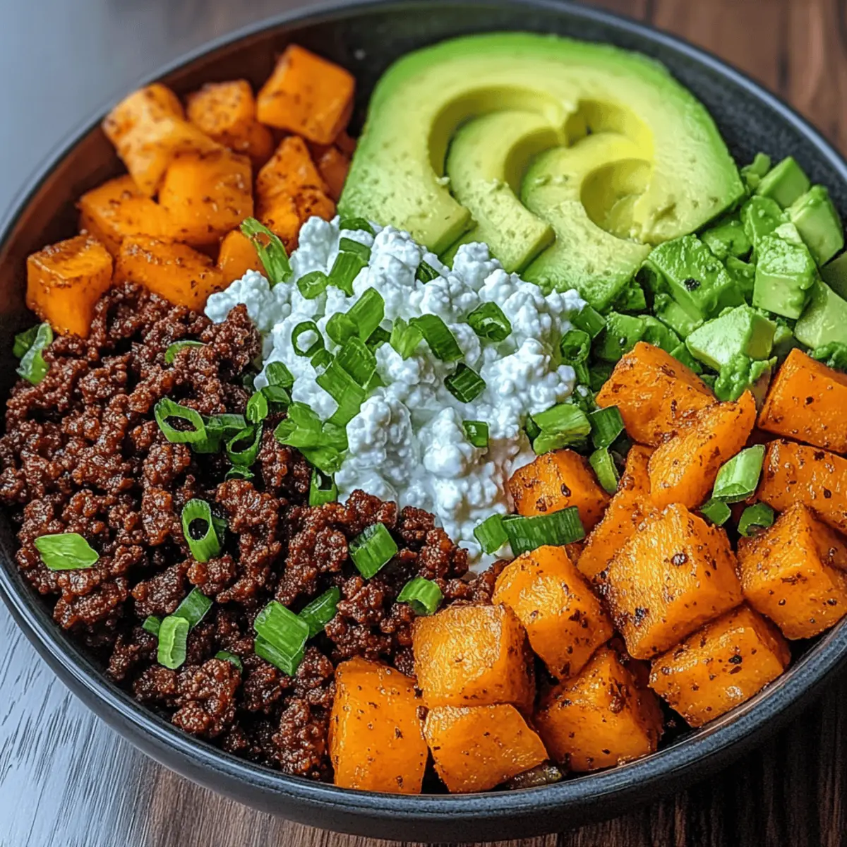 Spicy Ground Beef & Sweet Potato Protein Bowl for Cozy Nights
