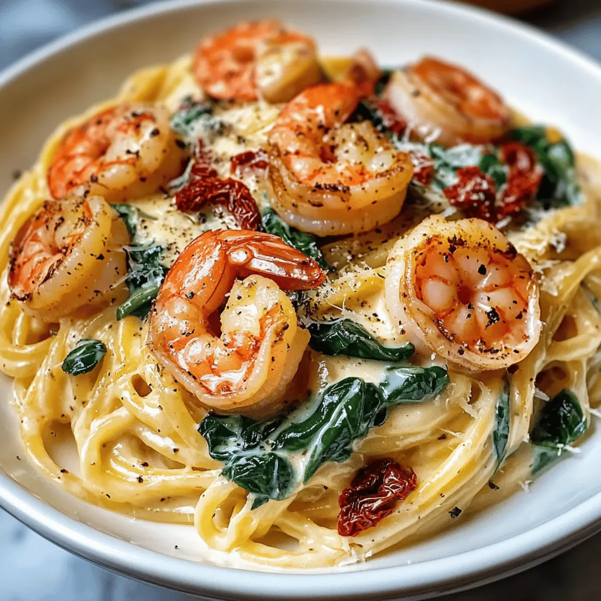 Creamy Tuscan Shrimp Pasta That's Ready in 30 Minutes