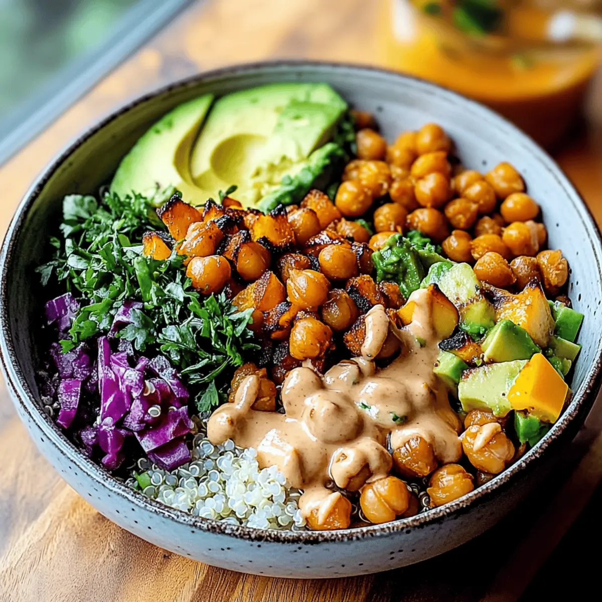 Delightful Vegan Buddha Bowl with Quinoa and Tahini Yum