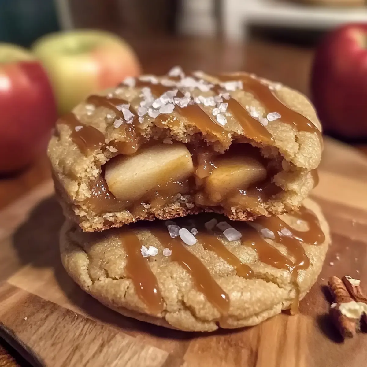 Salted Caramel Apple Pie Cookies for Cozy Fall Treats