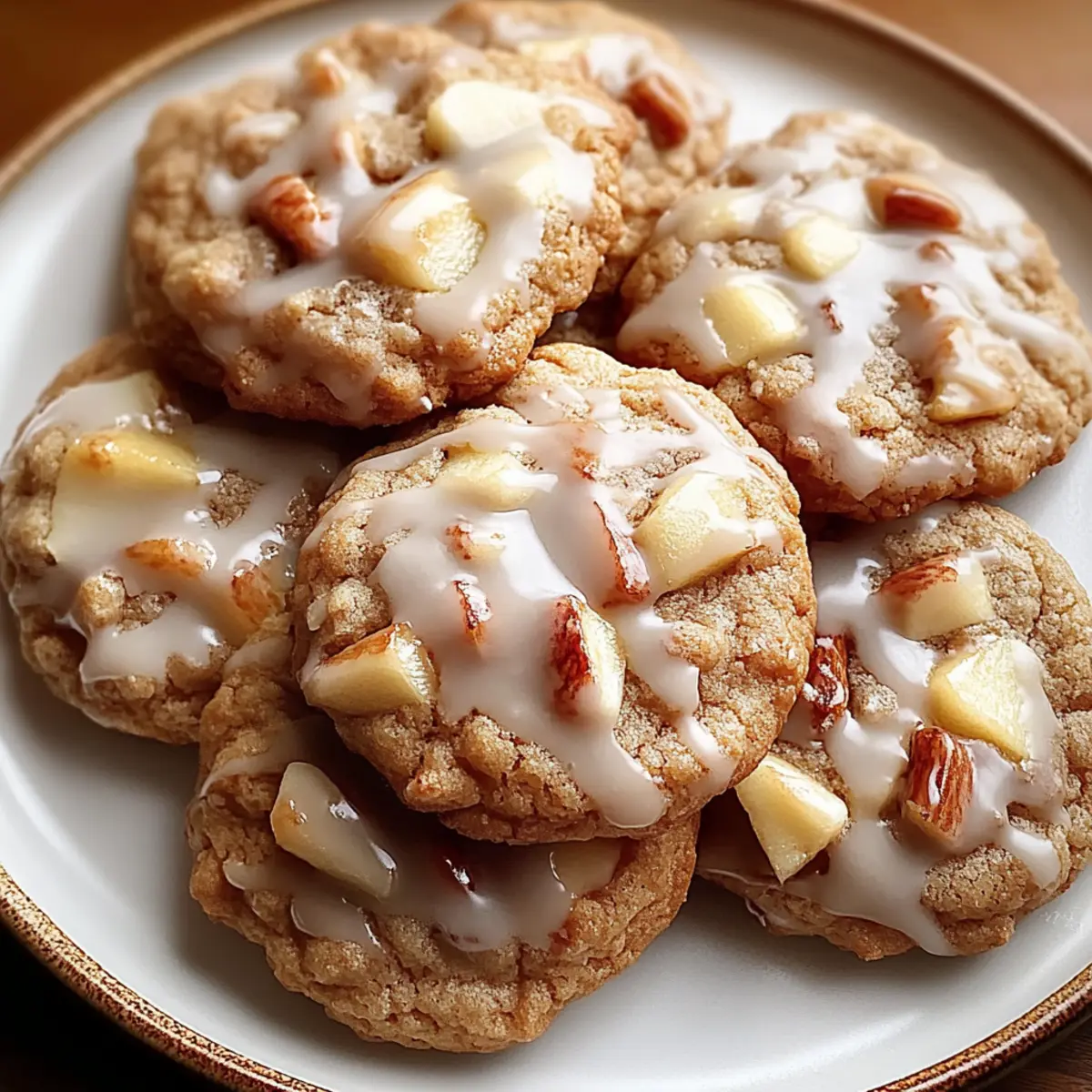 Warm Apple Cinnamon Cookies with Maple Glaze Delight
