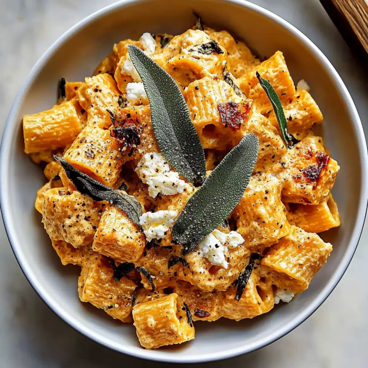 Sweet Potato Goat Cheese Sage Pasta for Cozy Evenings