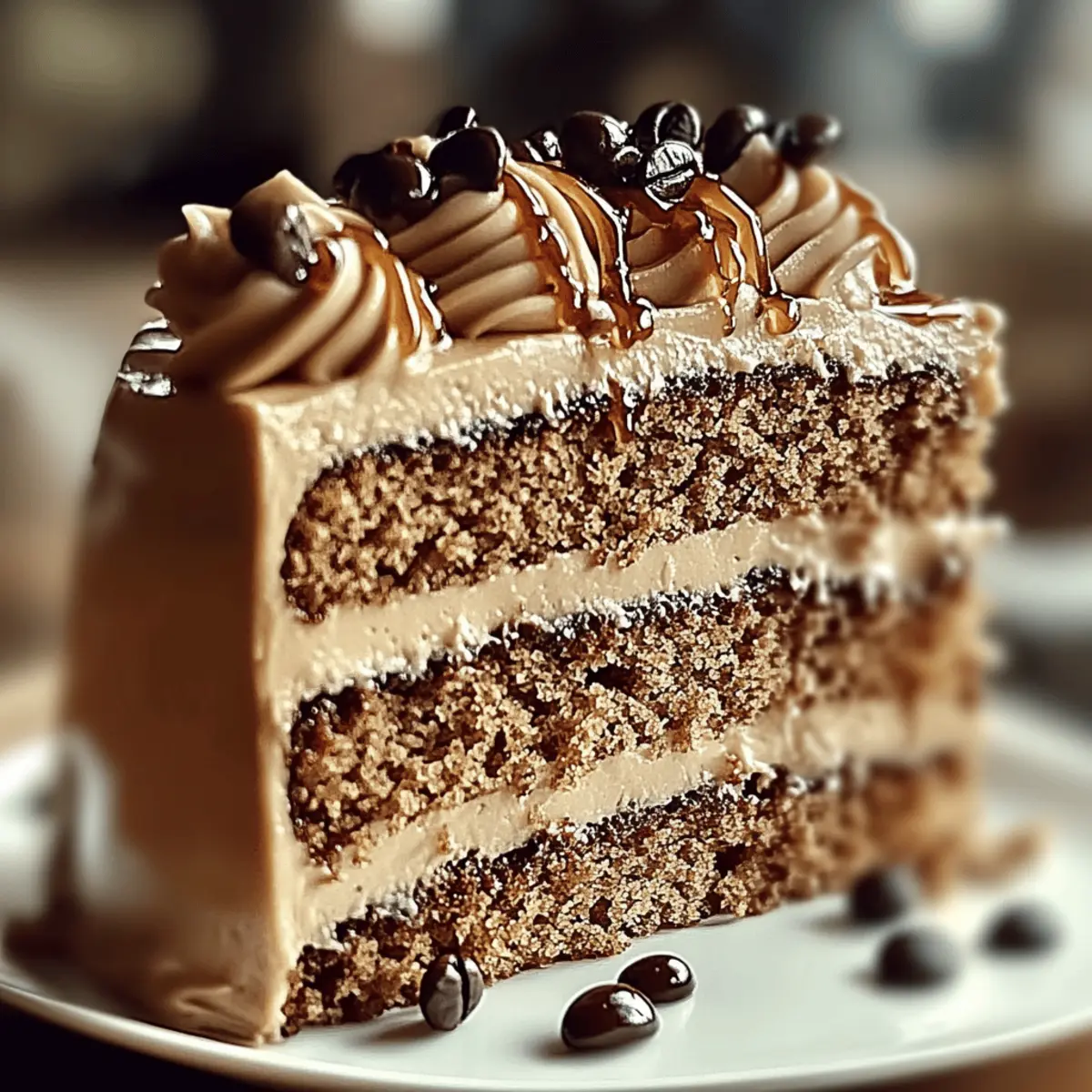 Decadent Caramel Coffee Buttercream Cake for Coffee Lovers