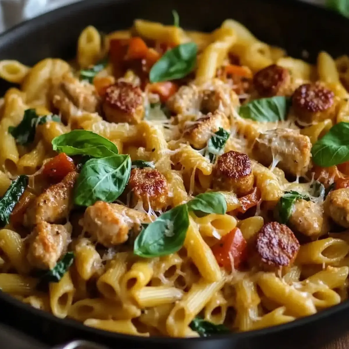 Savor the Delight of Chicken Apple Sausage One Pan Pasta