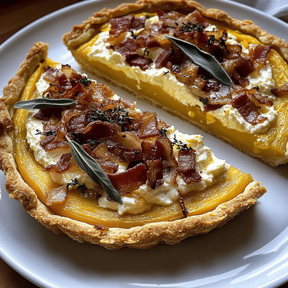 Savory Pumpkin, Ricotta & Caramelized Onion Tart Bliss
