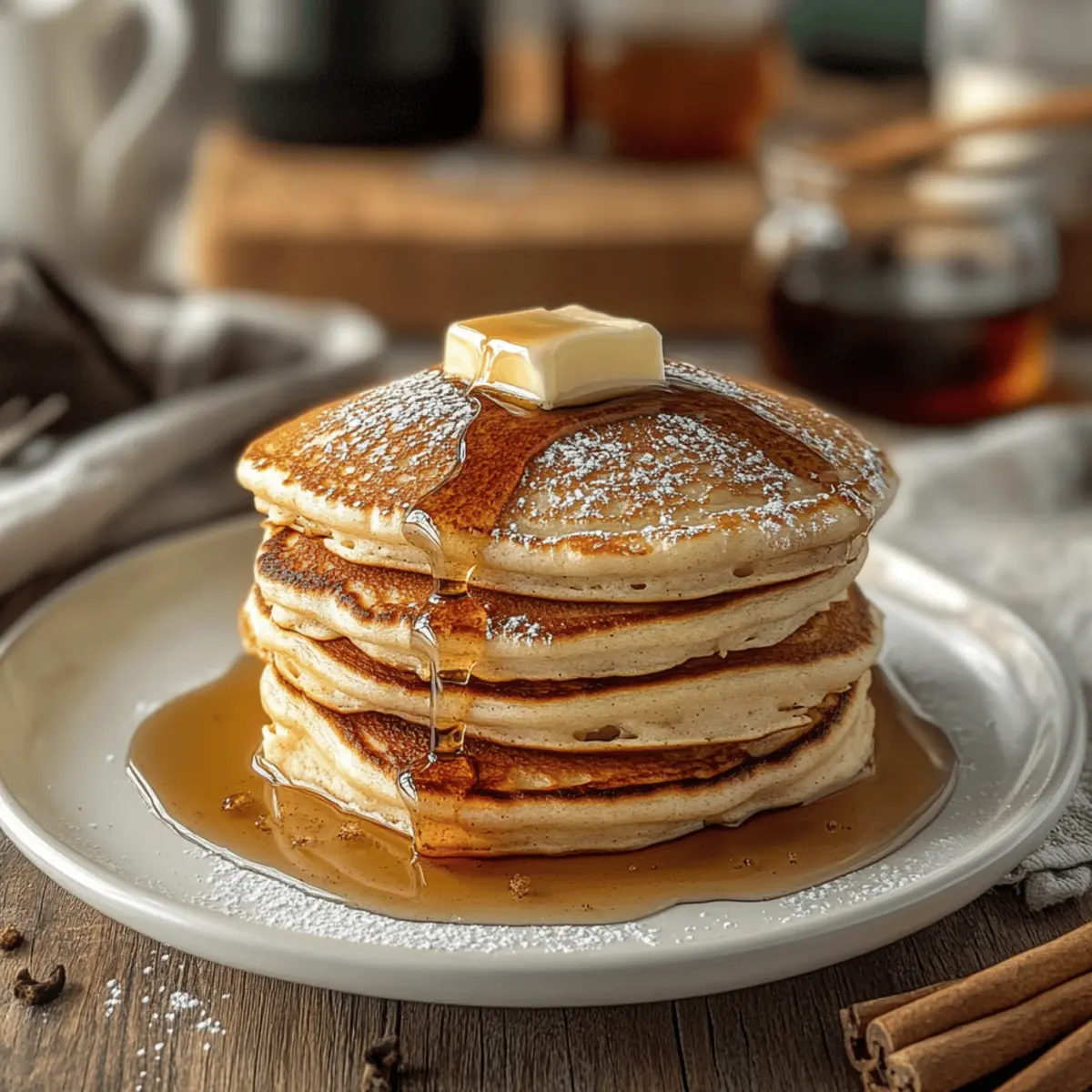 Fluffy Vanilla Cinnamon Buttermilk Pancakes that Wow
