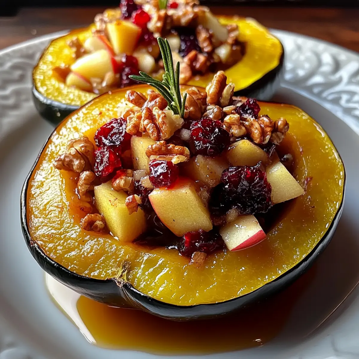 Cozy Apple Stuffed Acorn Squash for a Heartwarming Feast