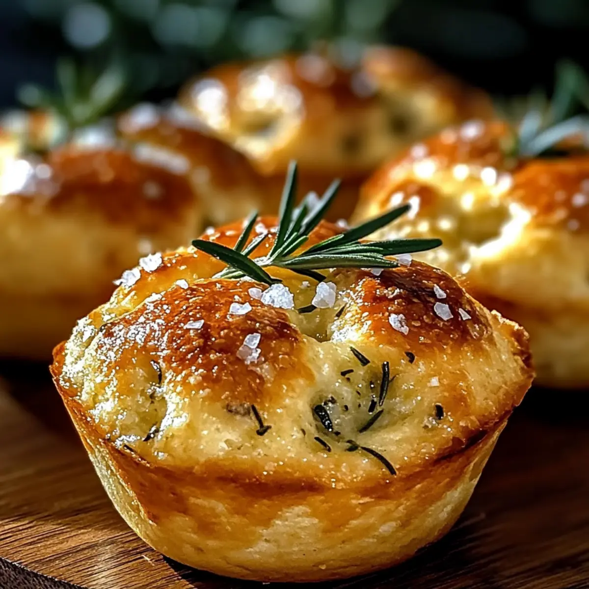 Garlic Rosemary Focaccia Muffins: Fluffy, Savory Goodness