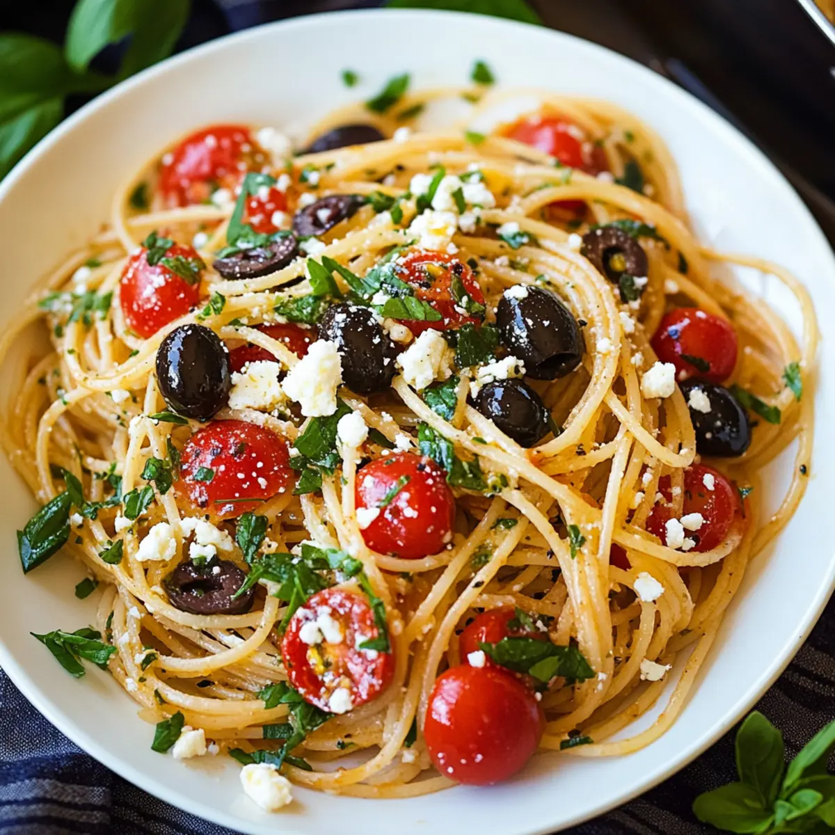 Garlicky Greek Spaghetti Toss: Quick, Zesty, and Irresistible