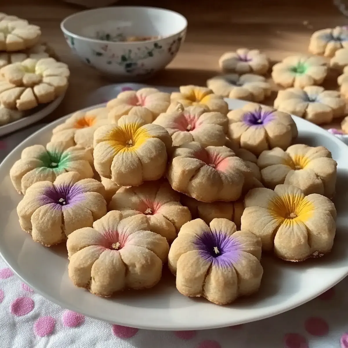 Spring Flower Shortbread Cookies That Melt in Your Mouth
