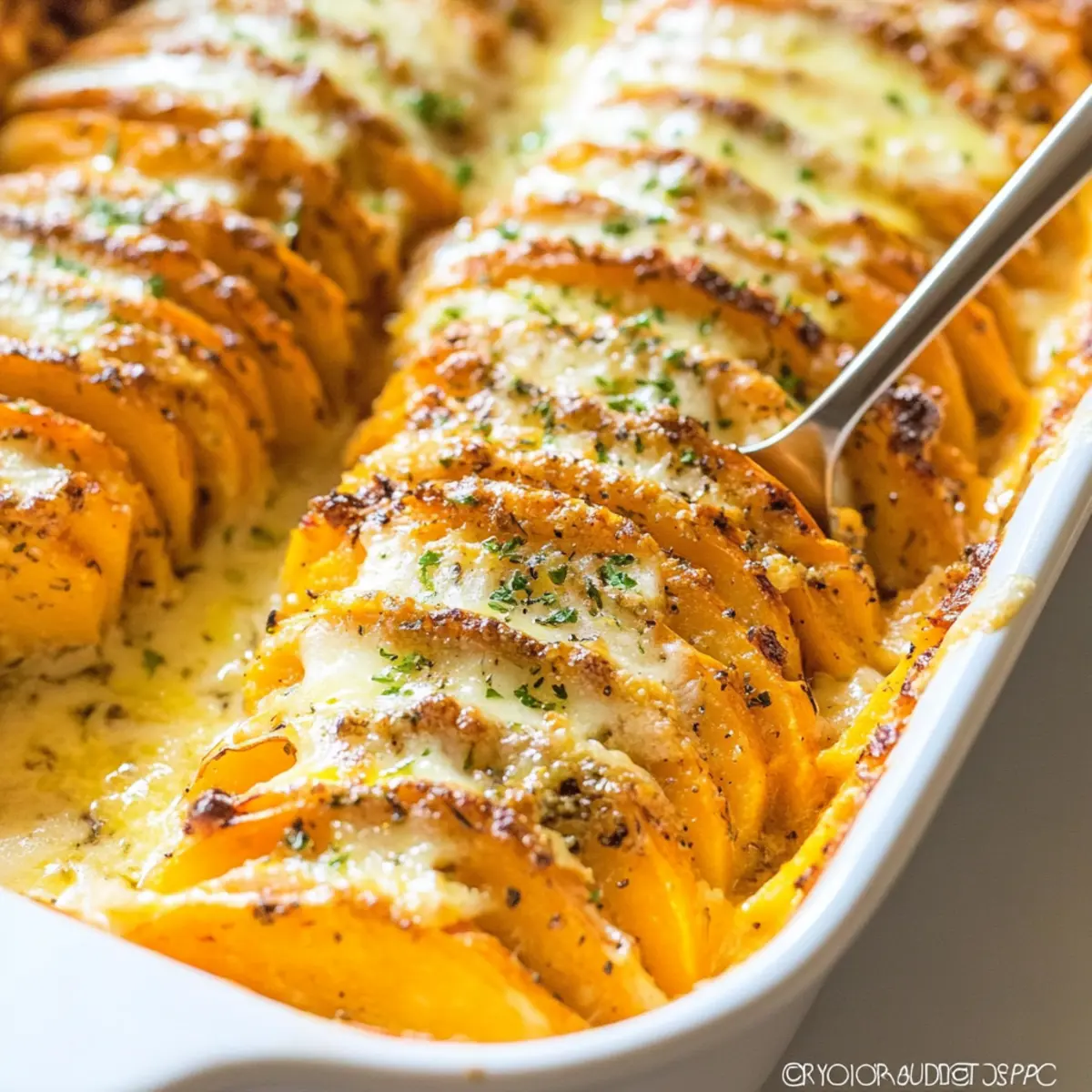 Luxurious Scalloped Sweet Potatoes with Garlic Butter Bliss