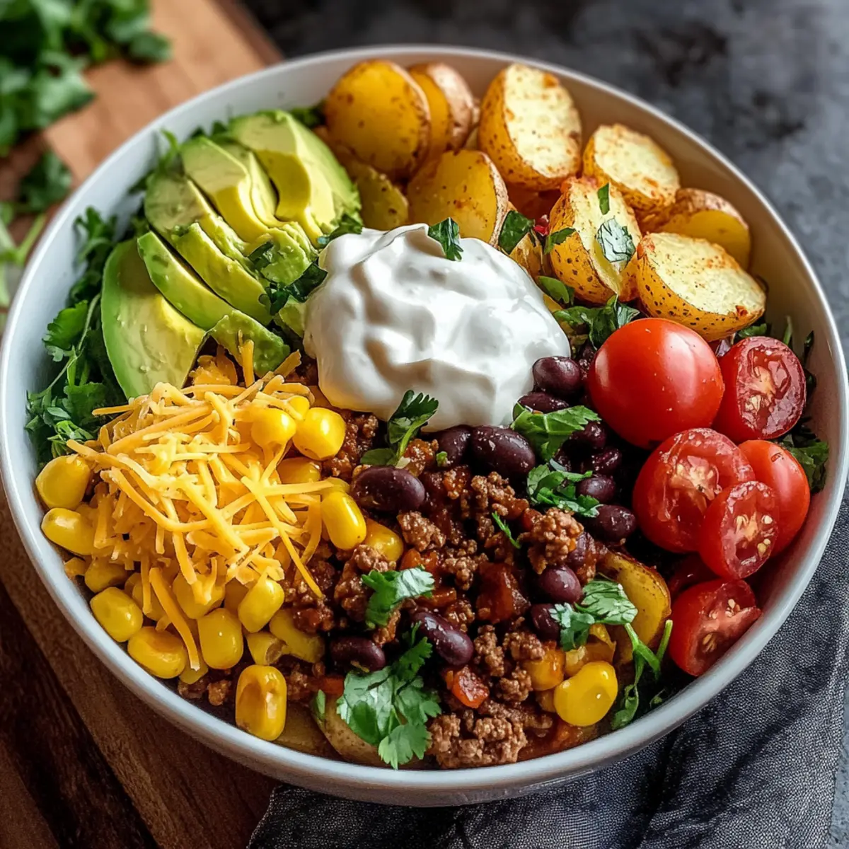 Loaded Potato Taco Bowl: A Hearty Twist on Taco Night