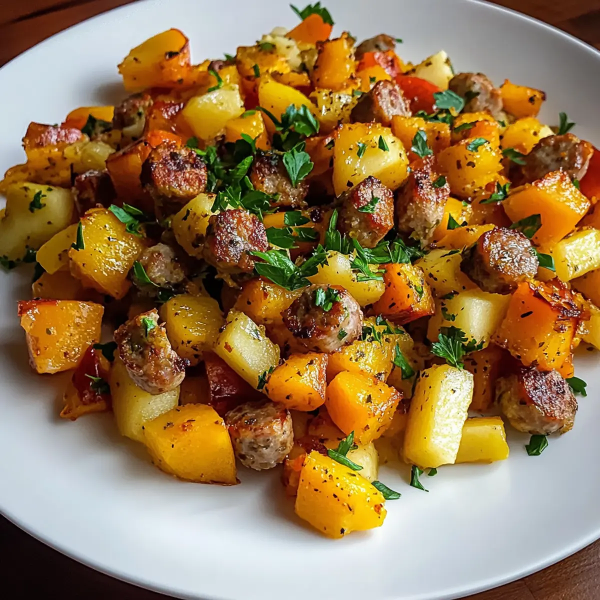 Butternut Squash and Apple Hash with Sausage: Cozy Comfort Dish