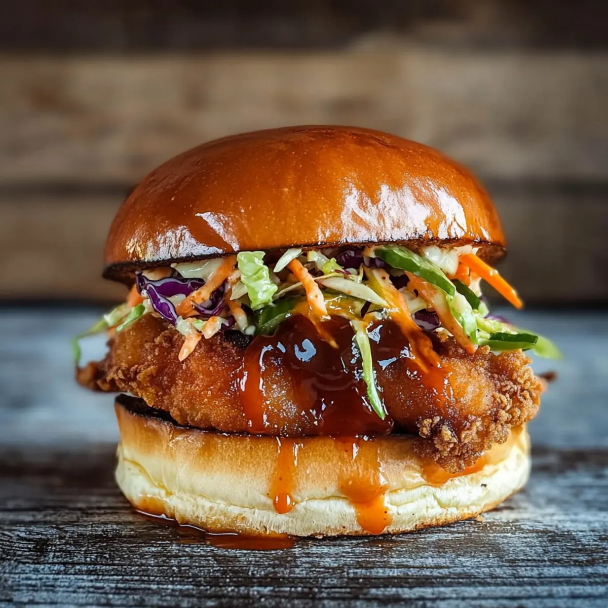 Spicy Gochujang Chicken Burgers with Creamy Slaw Bliss
