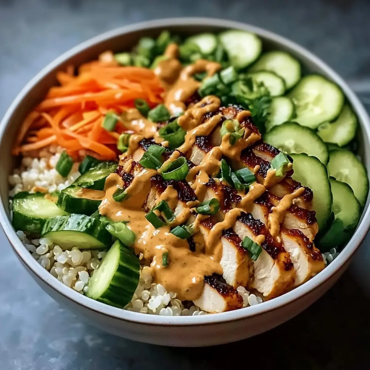 Peanut Chicken Buddha Bowl: A Quick and Nutritious Delight