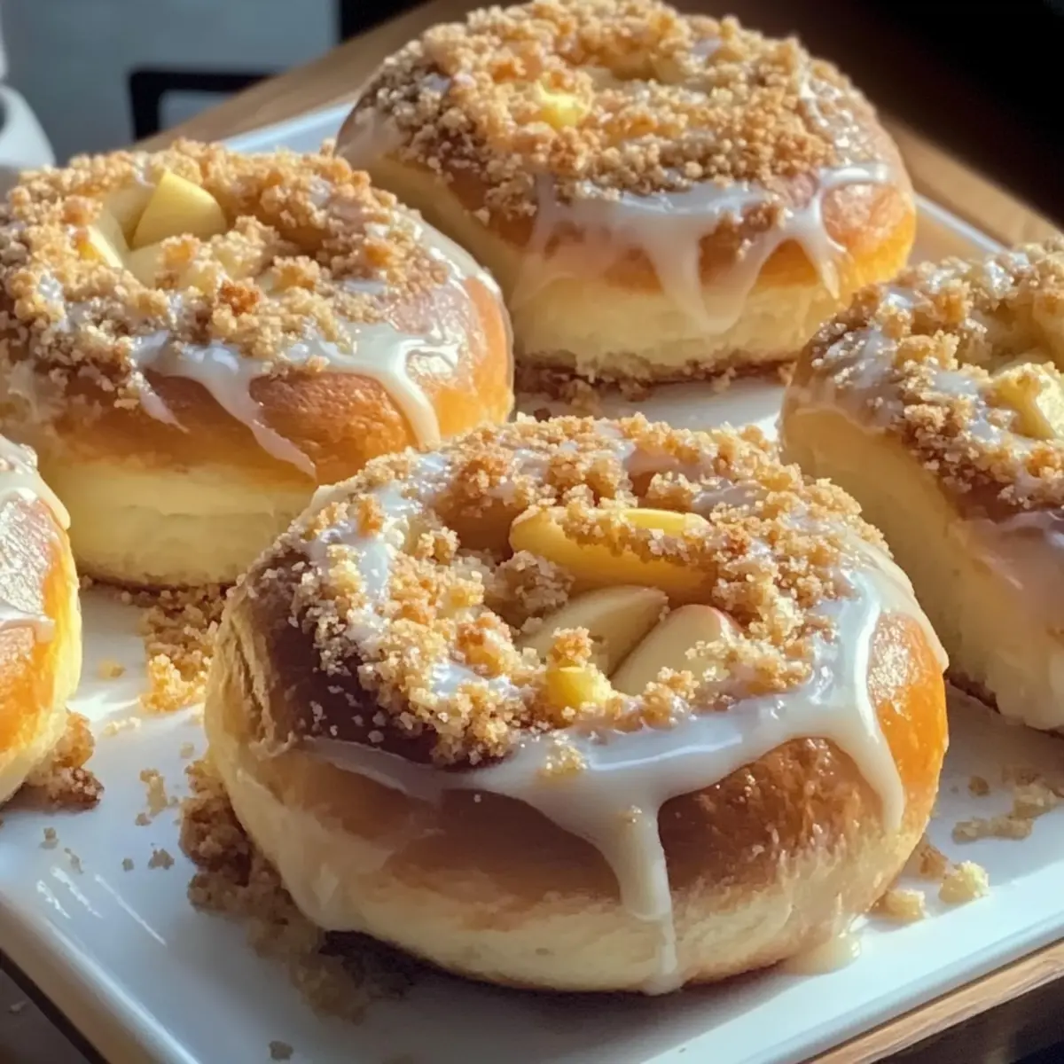 Irresistible Apple Cheesecake Buns with Sweet Crumble Topping
