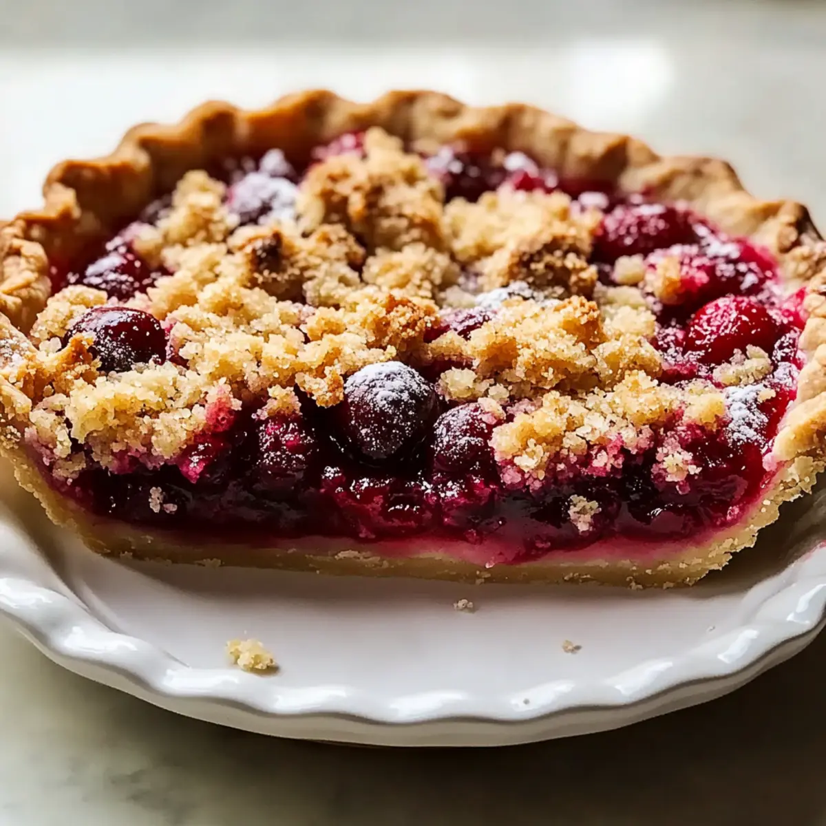Delicious Cranberry Pie with Streusel Topping for Cozy Gatherings