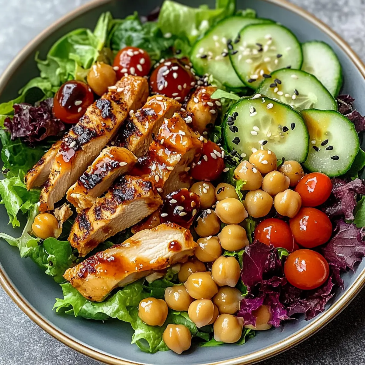Sesame Chicken and Chickpea Salad: A Fresh Healthy Delight