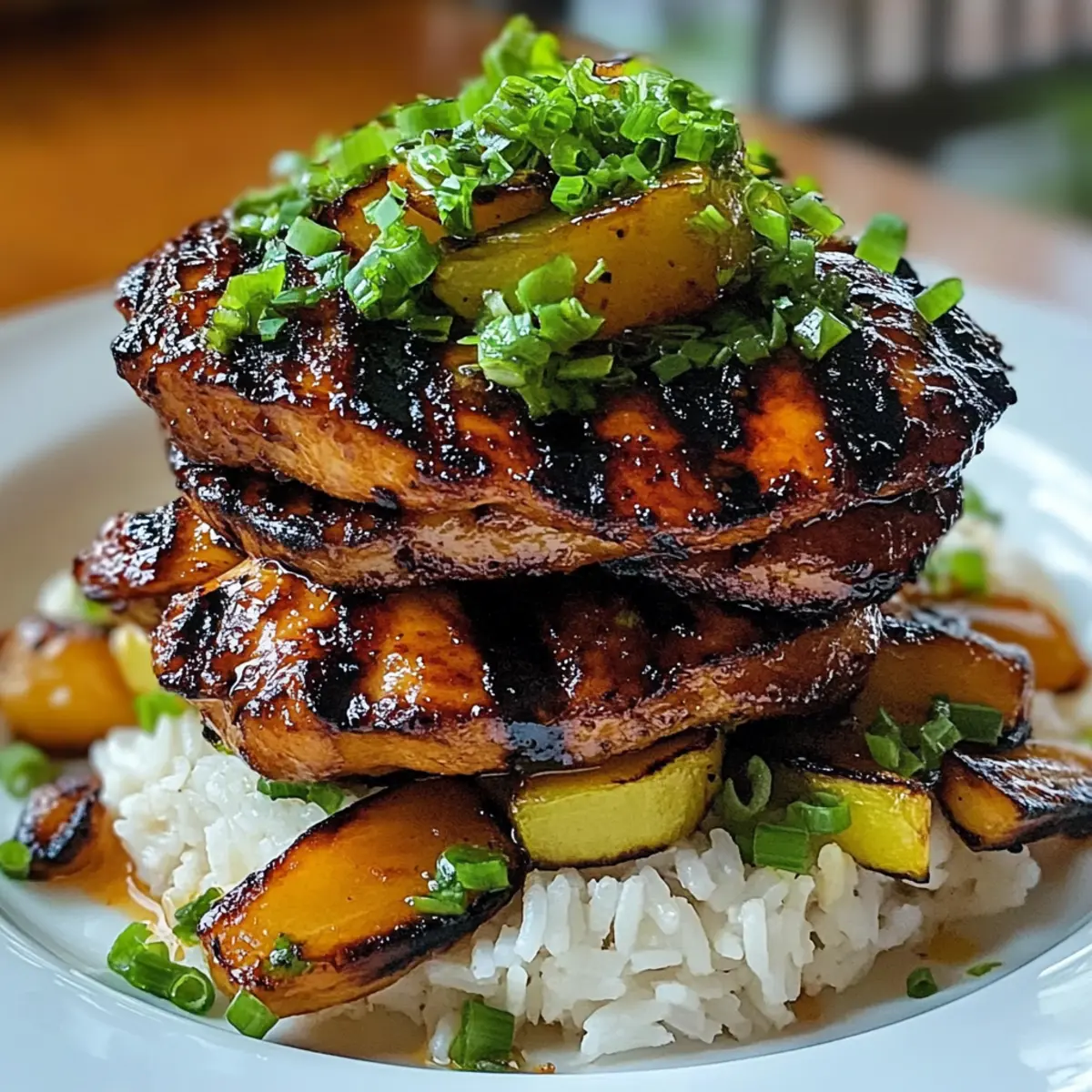 Delicious Hawaiian Huli Huli Chicken Stack for Quick Dinners