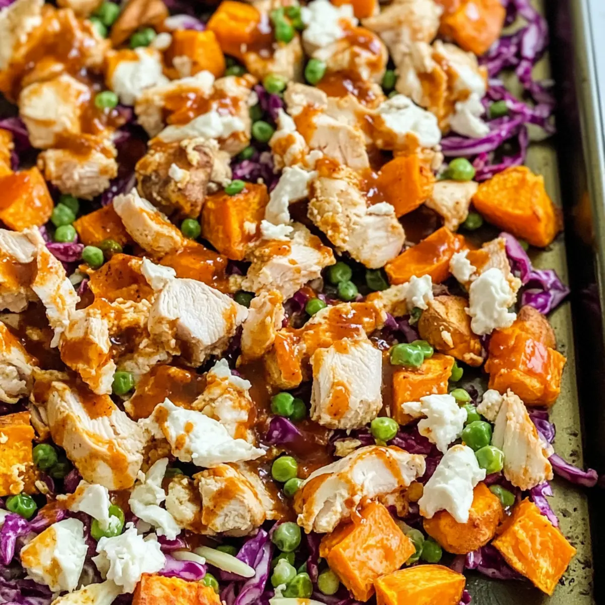 Savor Sheet Pan Buffalo Chicken and Sweet Potato Bowls Tonight