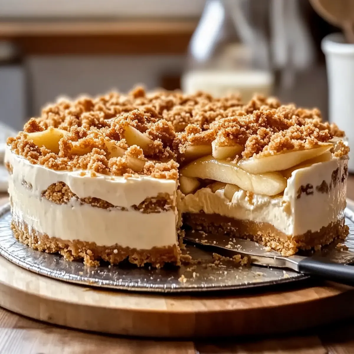 Creamy Apple Crumble Cheesecake: A Cozy Dessert Delight
