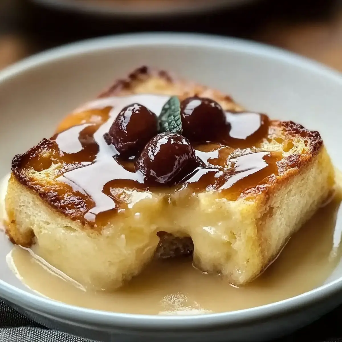 Delicious Bread Pudding with Vanilla Sauce for Cozy Nights