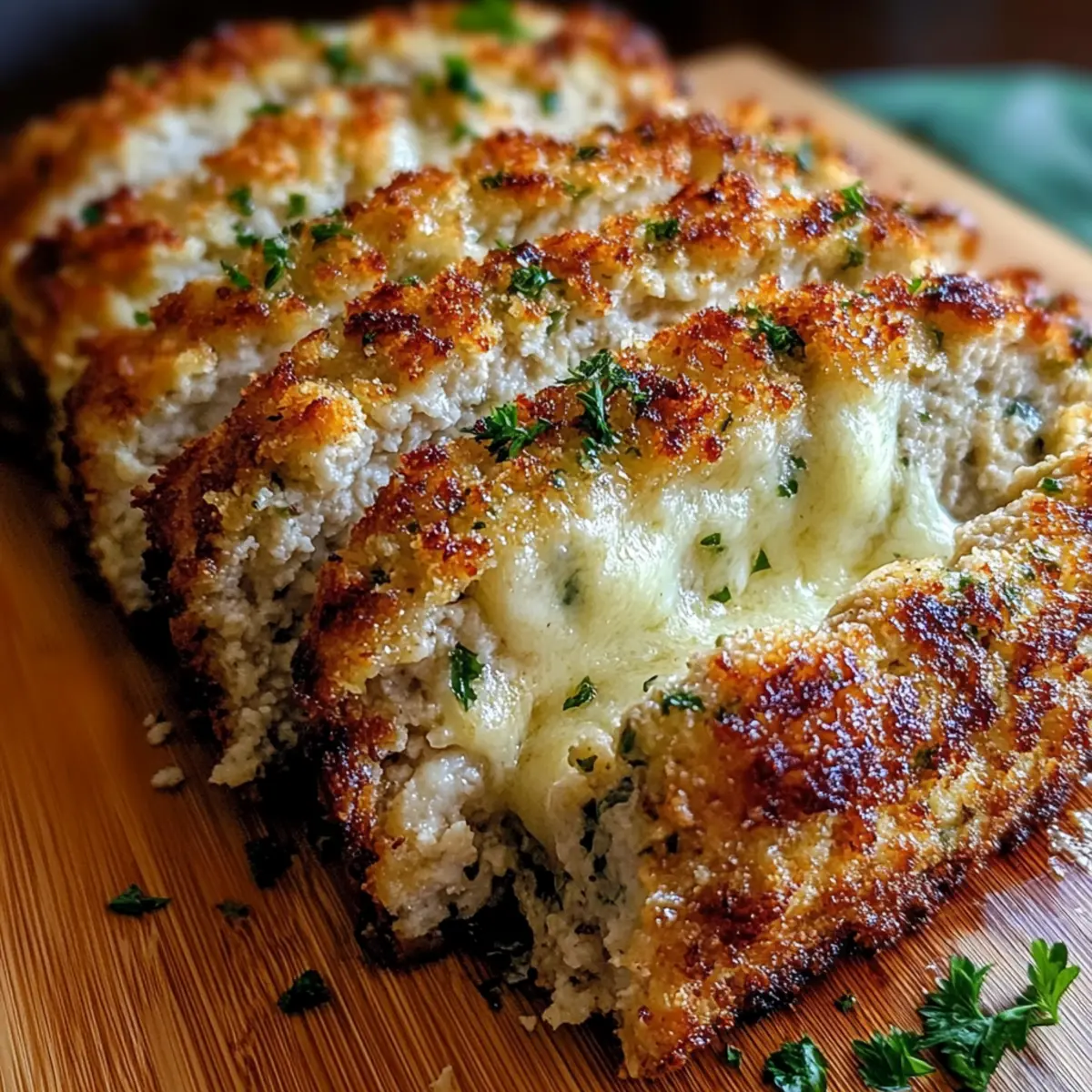 Delicious Parmesan Chicken Meatloaf with Cheesy Surprise