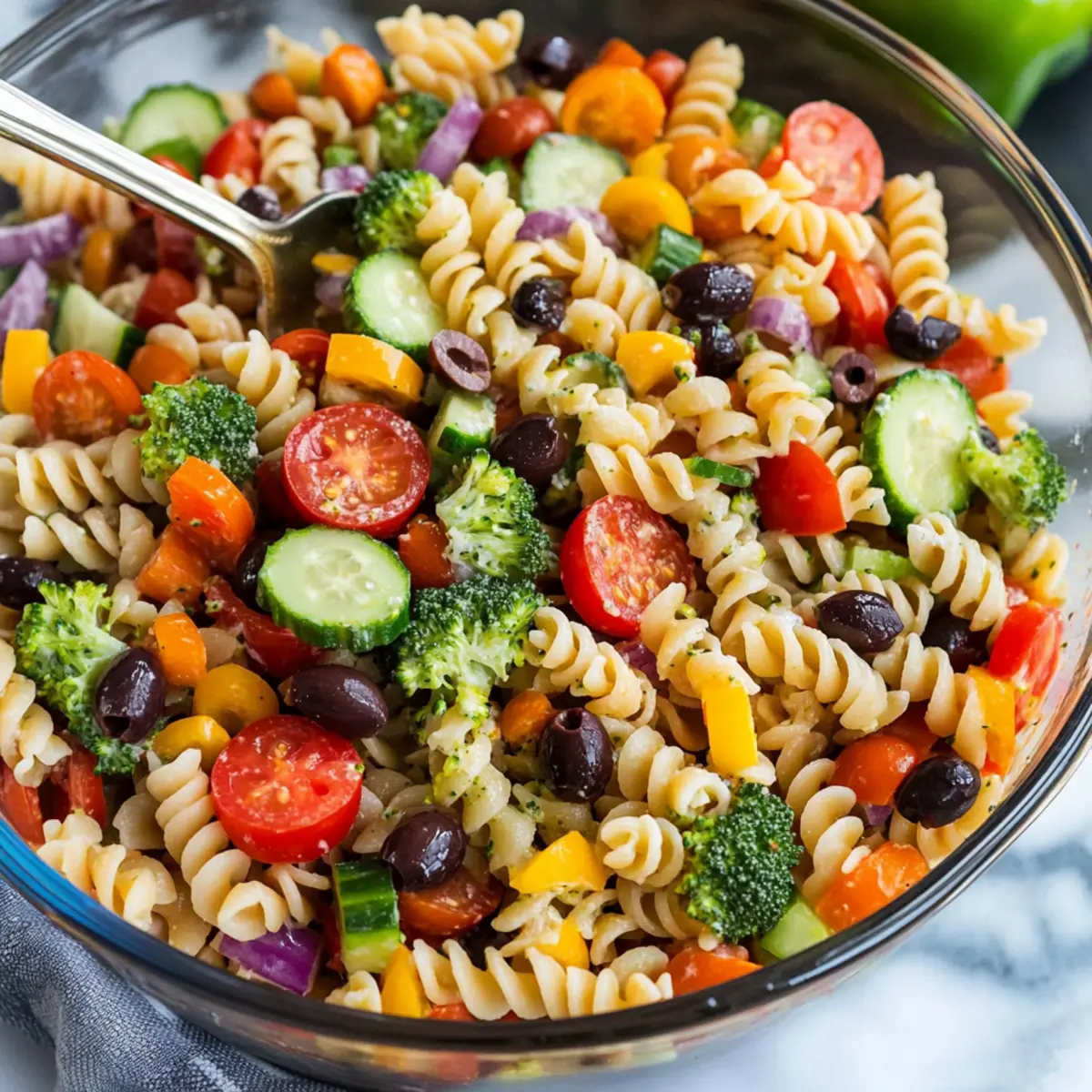 Easy Pasta Salad with Fresh Veggies for Effortless Summer Fun