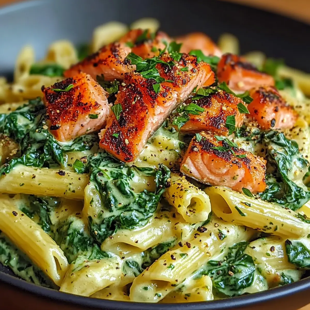 Creamy Spinach Pasta with Smoked Salmon in Just 30 Minutes