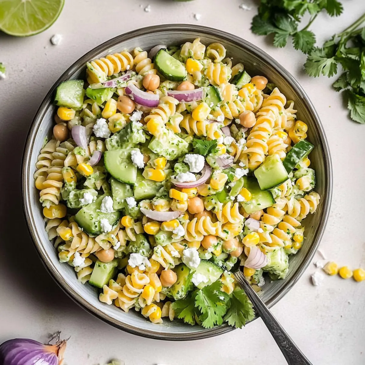 Cilantro Lime Pasta Salad: Fresh, Creamy & Oh-So-Flavorful!