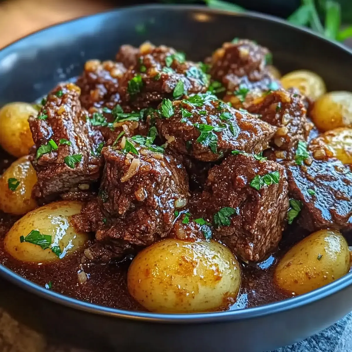 Slow Cooker Garlic Butter Beef with Potatoes for Cozy Nights